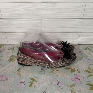 Sam Edelman Metallic Jewels Bow Balletcore Slip On Womens Shoes Size 7.5